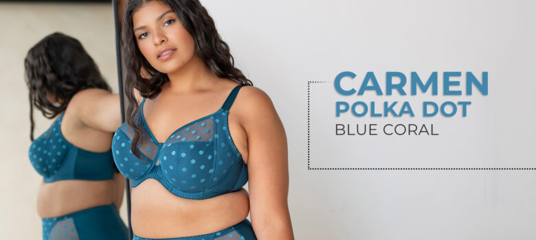 Fit Fully Yours Lingerie – Carmen Polka-Dot – Blue Coral